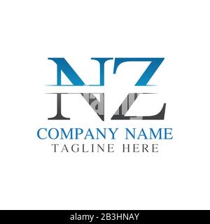 Modèle Vectoriel De Conception De Logo Nz Lettre De Monogramme Initial. Logo Lettre Nz Illustration de Vecteur