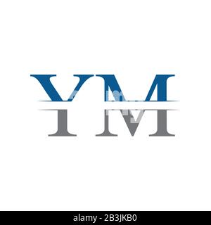 Modèle Vectoriel Initial De Conception De Logo Ym. Illustration Vectorielle Du Logo Professionnel Ym Lettre Créative Illustration de Vecteur