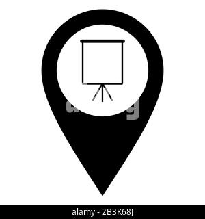 Tableau de conférence et broche d'emplacement Banque D'Images