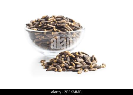 Graines de chardon isolées sur fond blanc. Banque D'Images