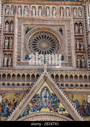 Italie, Ombrie, Orvieto, Cathédrale, Duomo Santa Maria Assunta Banque D'Images