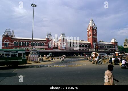 Gare centrale de Chennai, tamil nadu, Inde, Asie Banque D'Images