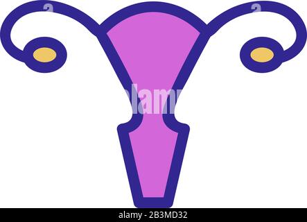 vecteur d'icône ovarienne. Illustration du symbole de contour isolé Illustration de Vecteur