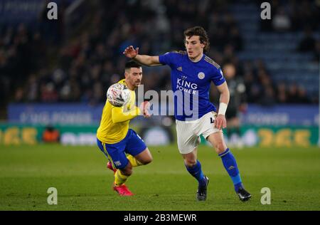 Leicester, Royaume-Uni. 04 mars 2020. Caglar Soyuncu de Leicester City lors du 5ème match rond de la FA Cup entre Leicester City et Birmingham City au King Power Stadium, Leicester, Angleterre, le 4 mars 2020. Photo d'Andy Rowland/Prime Media Images. Crédit: Images Prime Media / Alay Live News Banque D'Images