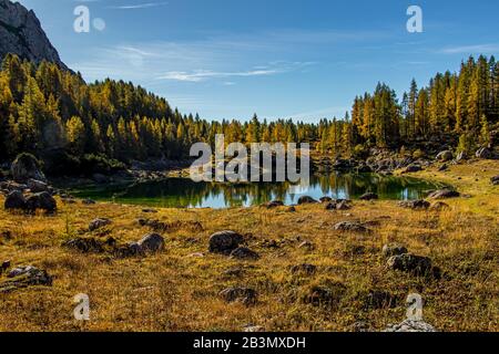 Vallée de sept lacs en automne, Bohinj Banque D'Images