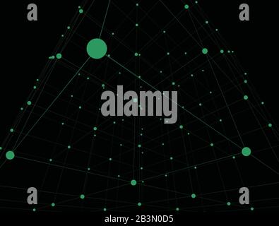 Publicité tendance d'art de ligne avec lignes abstraites sur fond sombre pour la décoration design. Forme géométrique de conception graphique. Arrière-plan abstrait graphique. Banque D'Images