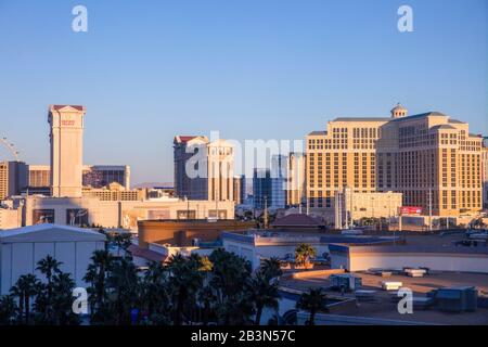 Le Strip De Las Vegas Avec Hôtels Et Casinos, Las Vegas, Nevada, États-Unis Banque D'Images