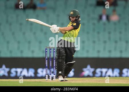 Sydney, Australie. 05 mars 2020. NIC Carey d'Australie joue un coup de feu lors du match semi-final de la coupe du monde des femmes de 20 ans entre l'Australie et l'Afrique du Sud au Sydney Cricket Ground, à Sydney, en Australie, le 5 mars 2020. Photo De Peter Dovgan. Utilisation éditoriale uniquement, licence requise pour une utilisation commerciale. Aucune utilisation dans les Paris, les jeux ou une seule publication de club/ligue/joueur. Crédit: Uk Sports Pics Ltd/Alay Live News Banque D'Images