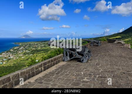 Place Occidentale Des Armes, Parc National De La Forteresse De Brimstone Hill, Site Classé Au Patrimoine Mondial De L'Unesco, Saint-Kitts-Et-Nevis, Îles Leeward, Antilles Banque D'Images