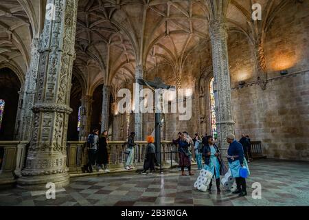 Église Santa Maria De Belem, Belem, Lisbonne, Portugal Banque D'Images