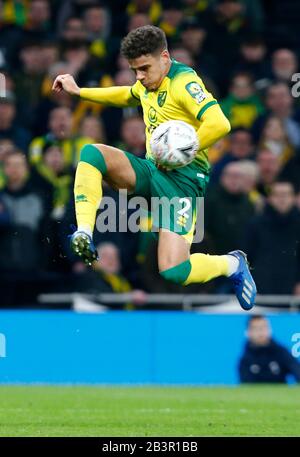 Londres, ANGLETERRE - 04 MARS : Max Aarons de Norwich City lors du cinquième match de la FA Cup entre Tottenham Hotspur et Norwich City, le 4 mars Banque D'Images