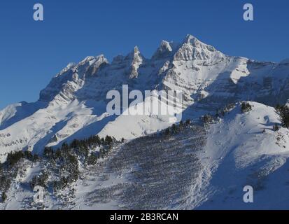 Dents du Midi, Les Crosets, Wallis, Schweiz Banque D'Images