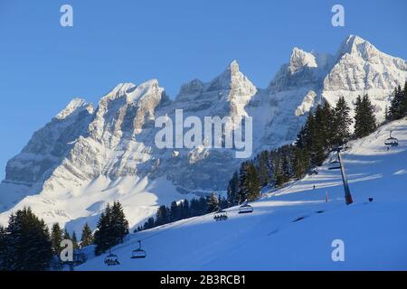 Dents du Midi, Les Crosets, Wallis, Schweiz Banque D'Images