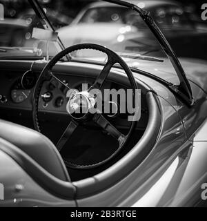 Jaguar XK120 intérieur pris au salon Prive au Palais de Blenheim, Oxfordshire sept 2019 Banque D'Images