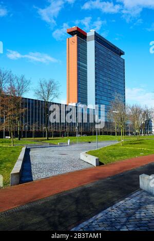 Le TU facultiet EWI, qui fait partie de l'Université de technologie de Delft, l'architecte Van Bruggen, Sterkenburg, Drexhage et Bodon Banque D'Images