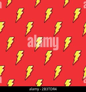 Fond transparent de dessin animé avec motif de boulon coloré avec des couleurs clignotantes. Illustration de Vecteur