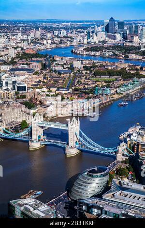 La vue du Shard sur Londres. Banque D'Images