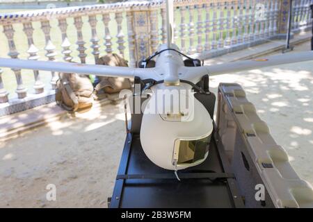 Séville; Espagne - 31 mai 2019 : Boeing Insitu ScanEagle, véhicule aérien sans pilote. Exposition militaire à l'occasion de la journée des forces armées Banque D'Images