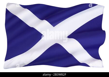 Le drapeau écossais - également connu sous le nom de St Andrews Cross ou le Saltyre Banque D'Images