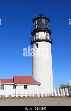 Phare de Cape Cod, Highland Highland Light, Cape Cod, North Truro, Massachusetts, New England, USA Banque D'Images