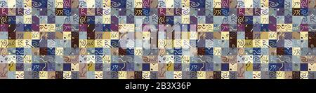 Les bâtiments architecturaux sont des bannières vectorielles sans couture. Arrière-plan de bordure de collage en papier de style découpé. Bande de paysage urbain de fenêtre pour brochure de vacances Illustration de Vecteur