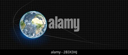 Planète Terre avec rendu 3D temps-espace Banque D'Images