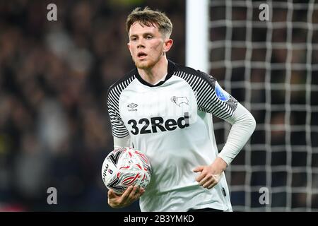 Derby, Derbyshire, Royaume-Uni. 5 mars 2020. Max Bird (41) du comté de Derby lors du match de la FA Cup entre le comté de Derby et Manchester United au Pride Park, Derby, le jeudi 5 mars 2020. (Crédit: Jon Hobley | MI News) la photographie ne peut être utilisée qu'à des fins de rédaction de journaux et/ou de magazines, licence requise à des fins commerciales crédit: Mi News & Sport /Alay Live News Banque D'Images