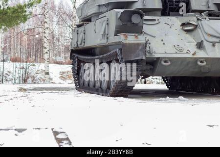 le réservoir de roues lit la force militaire de transport de combat Banque D'Images