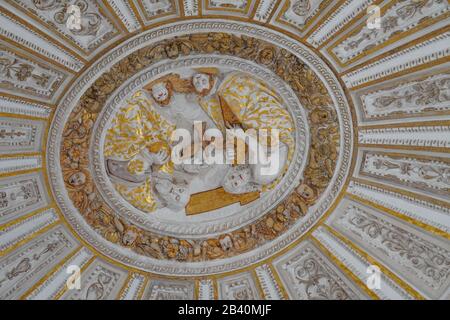 Détail du dôme décoré dans la cathédrale de la Mosquée de Cordoue, Andalousie, Espagne Banque D'Images