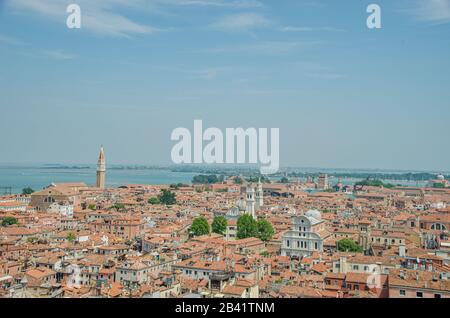 Belle vue sur Venise de San Marco Companile à Venise Italie Banque D'Images