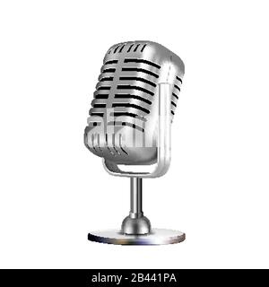 Vecteur D'Équipement Radio Vocale Rétro Pour Microphone Illustration de Vecteur