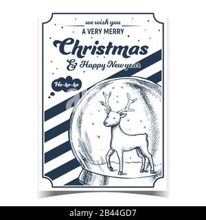 Scénario De Bannière Publicitaire De Noël Et De Nouvel An Illustration de Vecteur