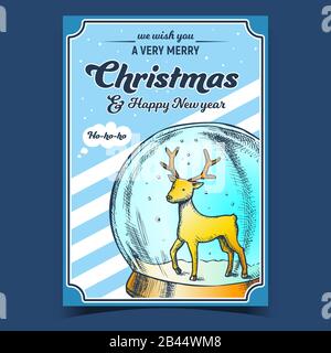 Scénario De Bannière Publicitaire De Noël Et De Nouvel An Illustration de Vecteur