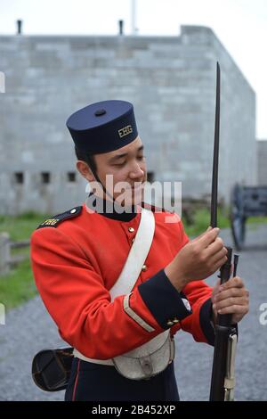 Soldat, Gewehr, Fort Henry, Kingston, Kanada Banque D'Images