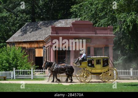 Bank, Museumsdorf, Old Sturbridge Village, Massachusetts, États-Unis Banque D'Images