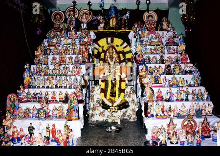 Golu festival, Kolu, Gombe Habba, Bommai Kolu, Bommala Koluvu, Navaratri festival, tamil nadu, Inde, Asie Banque D'Images