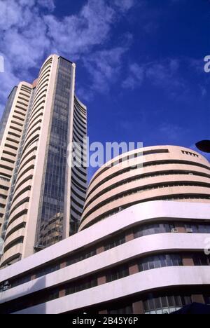 BSE, Bourse de Bombay, Bourse indienne, Dalal Street, Bombay, Mumbai, Maharashtra, Inde, Asie Banque D'Images