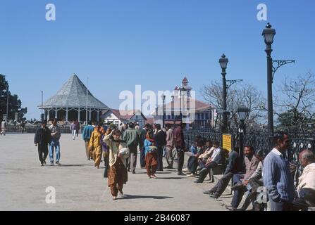 Mall Road, rue principale, avenue piétonne, station de colline, Shimla, Himachal Pradesh, Inde, Asie Banque D'Images