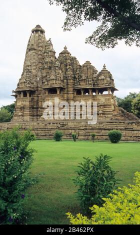 Temple de Lakshmana à khajuraho à madhya pradesh Inde, Asie Banque D'Images