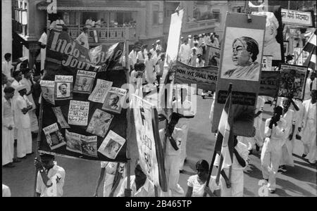 Fête de l'indépendance procession, Bombay, Mumbai, Maharashtra, Inde, Asie, 15 août 1947, ancienne image du XXe siècle Banque D'Images