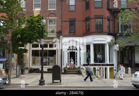 Newbury Street, Boston, Massaschustits, États-Unis Banque D'Images