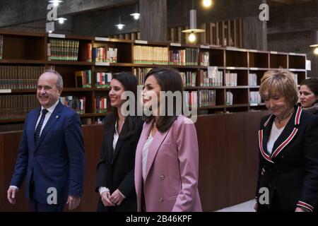 Madrid, Espagne. 06 mars 2020. La Reine espagnole Letizia lors d'une réunion de travail avec l'APRAMP (Asociación para la prevención, reiserción y atención de la mujer protituida) à Madrid le vendredi 06 mars 2020. Crédit: Cordon PRESS/Alay Live News Banque D'Images