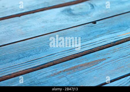 Fond bleu planche gros plan. Banque D'Images