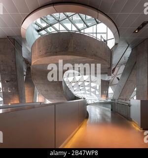À l'intérieur de la Maison de la musique à Aalborg, Danemark. Banque D'Images