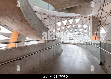 À l'intérieur de la Maison de la musique à Aalborg, Danemark. Banque D'Images