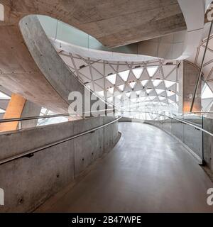 À l'intérieur de la Maison de la musique à Aalborg, Danemark. Banque D'Images