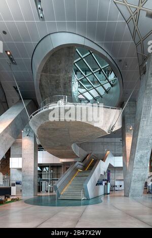 À l'intérieur de la Maison de la musique à Aalborg, Danemark. Banque D'Images