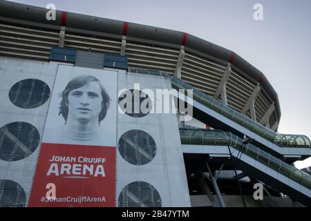 Poster Des Années 70 À L'Arène Johan Cruijff Amsterdam Pays-Bas 2020 Banque D'Images