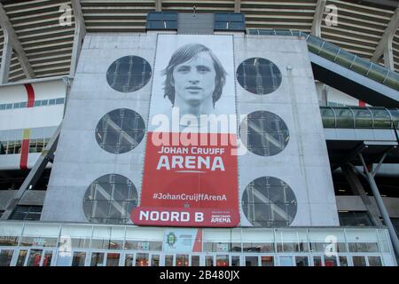 Poster Des Années 70 À L'Arène Johan Cruijff Amsterdam Pays-Bas 2020 Banque D'Images