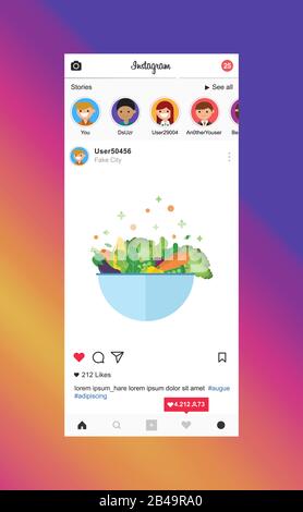 Illustration du vecteur de trame instagram Illustration de Vecteur